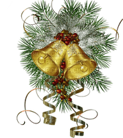 Kaz_Creations Christmas Decoration Bells - PNG gratuit