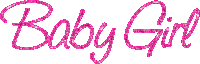 Kaz_Creations Text Baby Girl Pink - Free animated GIF