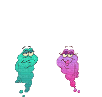 coppia fantasmi innamorati - GIF animasi gratis