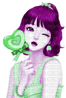 Enakei.Green.Purple - By KittyKatLuv65 - Free PNG