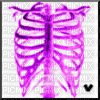 Magenta ribcage sticker - 免费动画 GIF