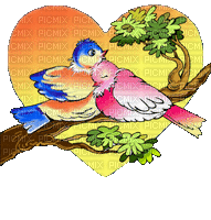 lovebirds - GIF animé gratuit
