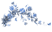 soave deco branch animated flowers blue - Free animated GIF