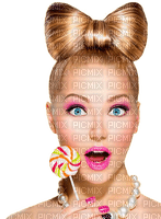 woman with candy by nataliplus - nemokama png