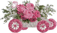 MMarcia gif  glitter flores carro flowers - Gratis geanimeerde GIF