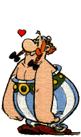 obelix amoureux - GIF animado grátis