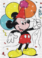 image encre animé ballons effet Mickey Disney happy birthday edited by me - Free animated GIF