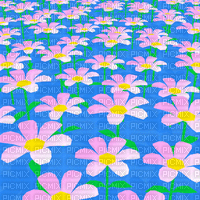 vaporwave flowers background - GIF animé gratuit