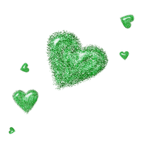 Glitter.Hearts.Green - Free PNG