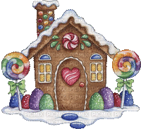 gingerbread house bp - GIF animé gratuit