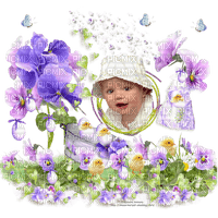 Frame cluster Spring Easter baby - 無料png