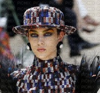 image encre couleur femme visage chapeau mode charme edited by me - Free PNG