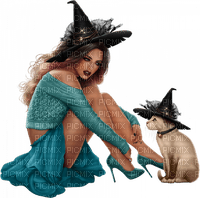woman halloween hexe witch - PNG gratuit