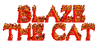 blaze the cat fire text - Безплатен анимиран GIF