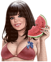 Woman. Watermelon. Leila