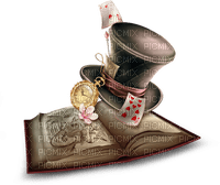 Sombrero cartas y libro - png gratis