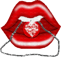 soave deco valentine animated heart lips - GIF animate gratis
