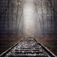 dolceluna forest train rail bg gif background - Zdarma animovaný GIF