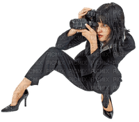 woman with camera bp - png gratuito