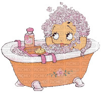 betty boop bath time bp - GIF animé gratuit