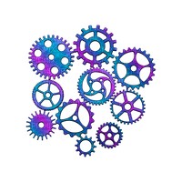 kikkapink deco scrap purple steampunk gears - png gratuito