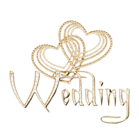 Wedding Text Gold Heart - Bogusia - gratis png