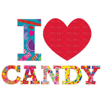 i love candy - Nemokamas animacinis gif