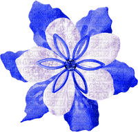 Christmas.Flower.White.Blue - KittyKatLuv65 - bezmaksas png