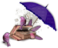 Kaz_Creations Deco Book Birds Umbrella - 免费PNG