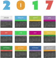 Kaz_Creations Calendar 2017 - Free PNG