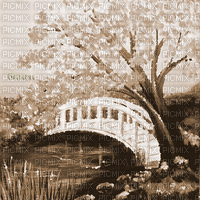 Y.A.M._Japan Landscape Sepia - Бесплатный анимированный гифка