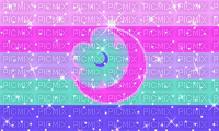 Ply Poly lesbian flag symbol and glitter - Бесплатный анимированный гифка