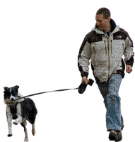 Kaz_Creations Dog Pup Dogs 🐶 Man Homme Walking - gratis png