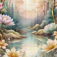 pastel landscape background - Free PNG