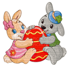 Kaz_Creations Easter Deco Bunnies - nemokama png