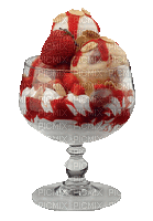 Taça com frutas e sorvetes - Gratis animerad GIF