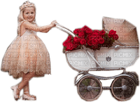 Kaz_Creations Baby Enfant Child Girl Pram Carriage - Free PNG