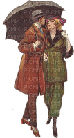 loly33 couple hiver vintage - Free PNG