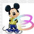 image encre animé effet lettre B Mickey Disney edited by me - GIF เคลื่อนไหวฟรี
