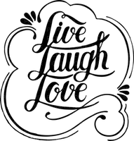 Kaz_Creations Logo Text Live Laugh Love - 免费PNG