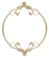 gold frame round - δωρεάν png