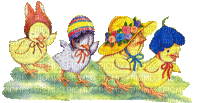 Kaz_Creations Easter Chicks Deco - GIF animado gratis
