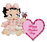 Pink Betty Boop Mothers Day - GIF animado grátis