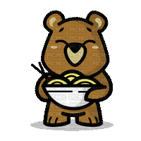 teddy bear fun sweet eat kawaii manga   gif anime animated animation tube deco - Ilmainen animoitu GIF