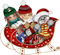 sleigh Winter Christmas_traîneau hiver Noël - Бесплатный анимированный гифка