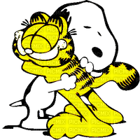 MMarcia gif Garfield e Snoopy - фрее пнг
