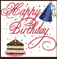 image encre animé effet gâteau pâtisserie briller joyeux anniversaire edited by me