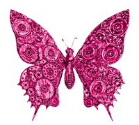 Steampunk.Butterfly.Pink - Free PNG