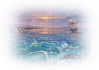 background fond sea ship fantasy - PNG gratuit