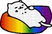 Rainbow pride Neko Atsume Tubbs the cat - фрее пнг